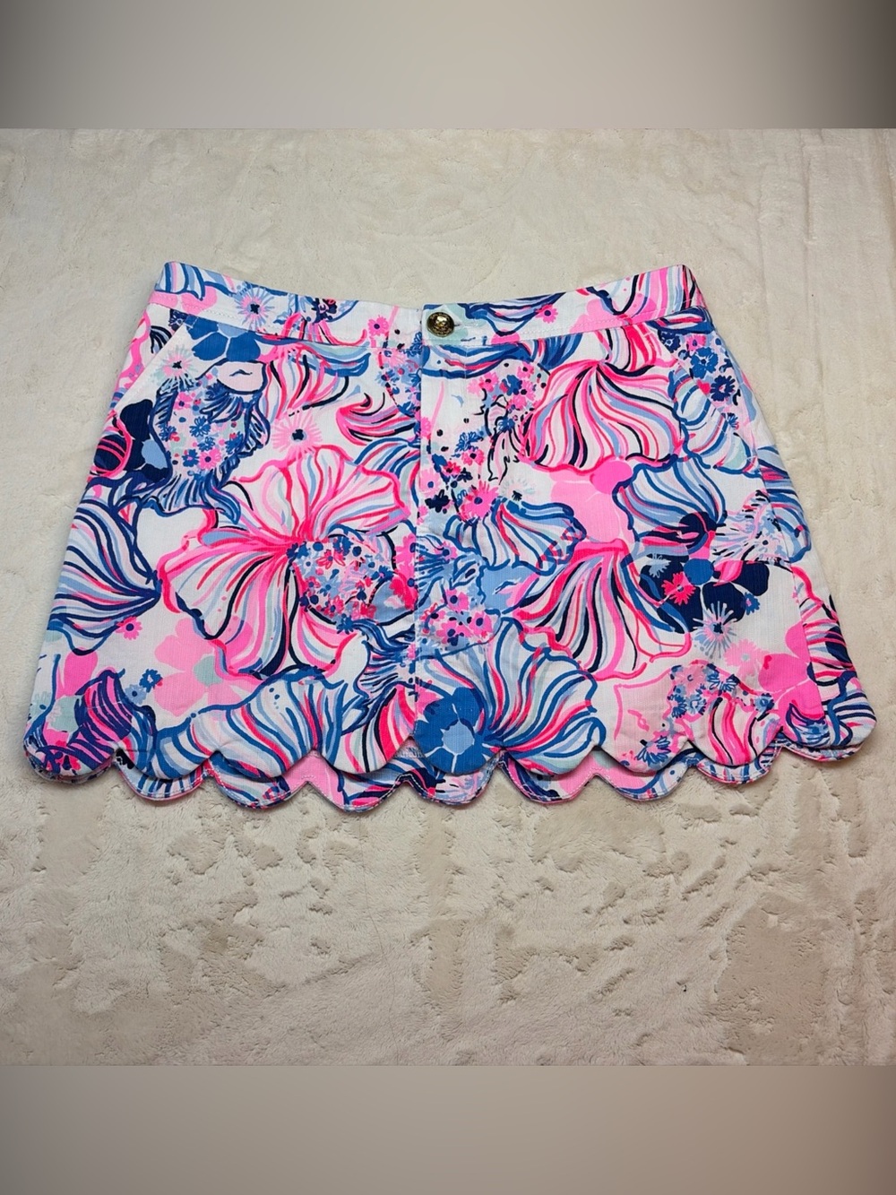 Lilly Pulitzer Women's Colette Skirt Light Pascha Pink Floral Women’s Sz 6